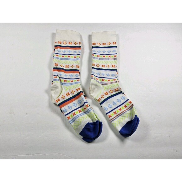 Bombas Lightweight Pattern Crew Socks Lot Of 2 Pairs Size S - Picture 2 of 2